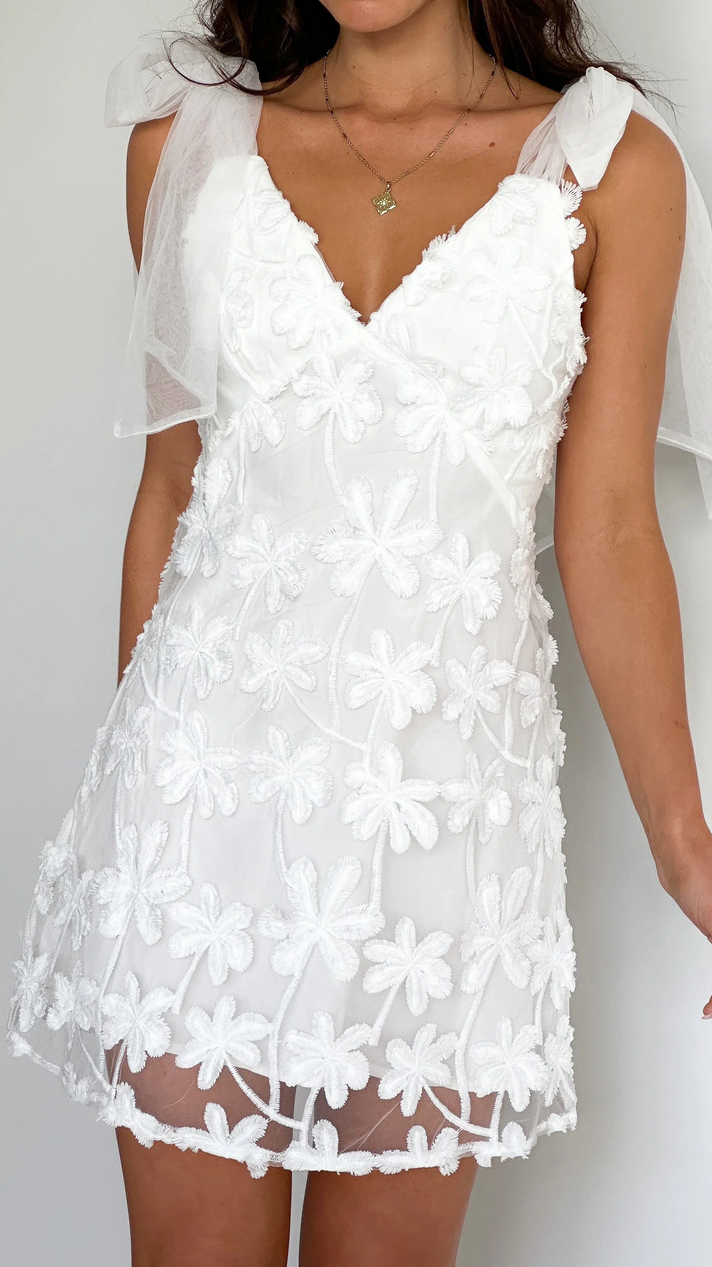 Elizabeth Mini Dress White