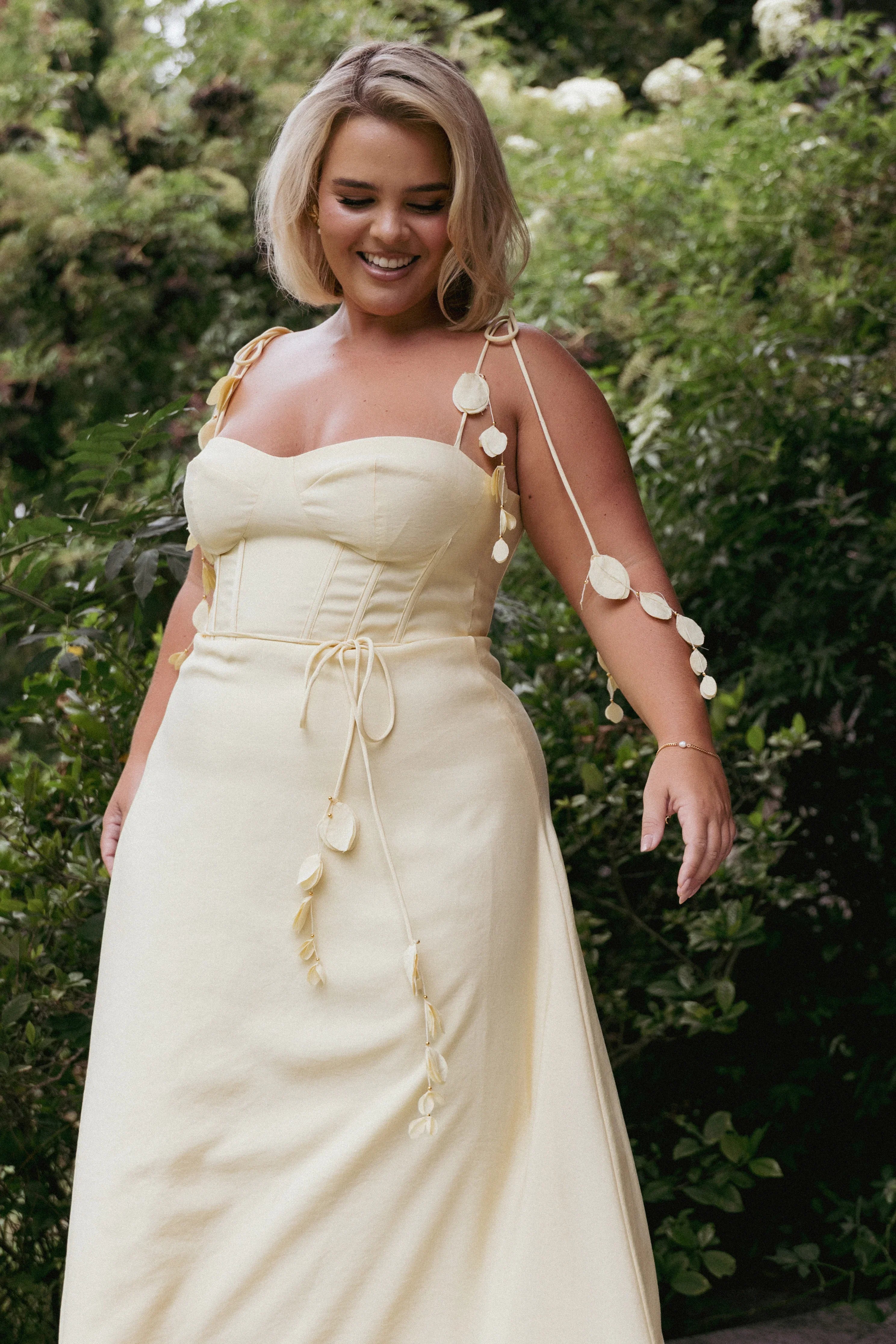 Della Midi Dress Yellow