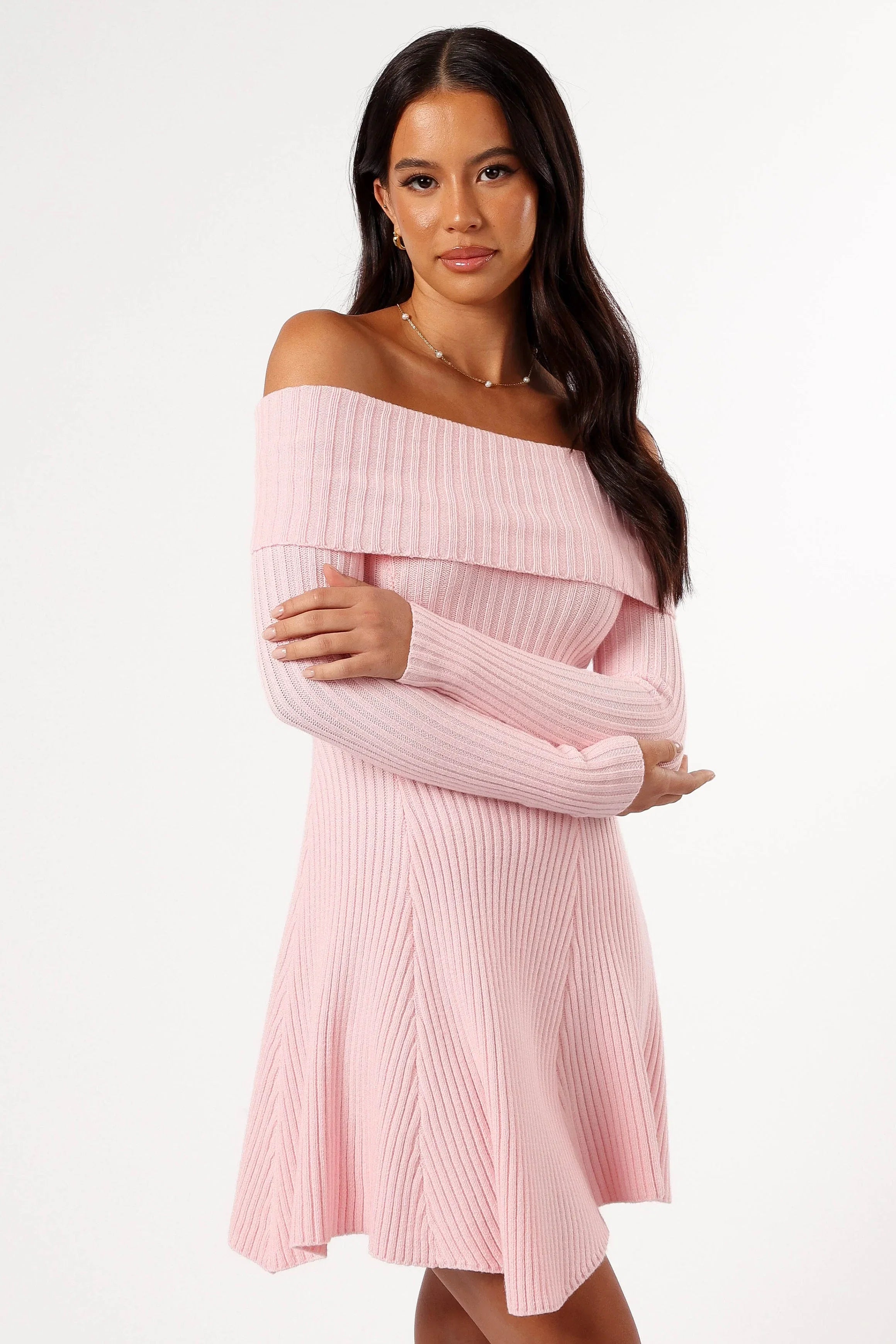 Francisco Long Sleeve Mini Dress Pink