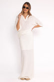 Meera Midi Skirt White