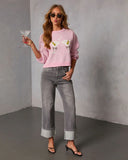 Martini Glass Graphic Knit Sweater