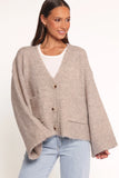 Fern Wide Sleeve Cardigan Mushroom