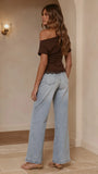 Tallie Lace Top Chocolate