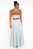 Cadence Strapless Maxi Dress Blue