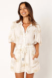 Gina Romper White Print