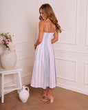 Closet Muse Striped Fit and Flare Maxi Dress