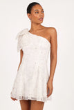 Ashly Off Shoulder Mini Dress White
