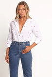 Cyra Heart Top White Red