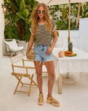 Lillah Striped Knit Top