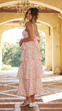 Page Maxi Dress Peach Floral