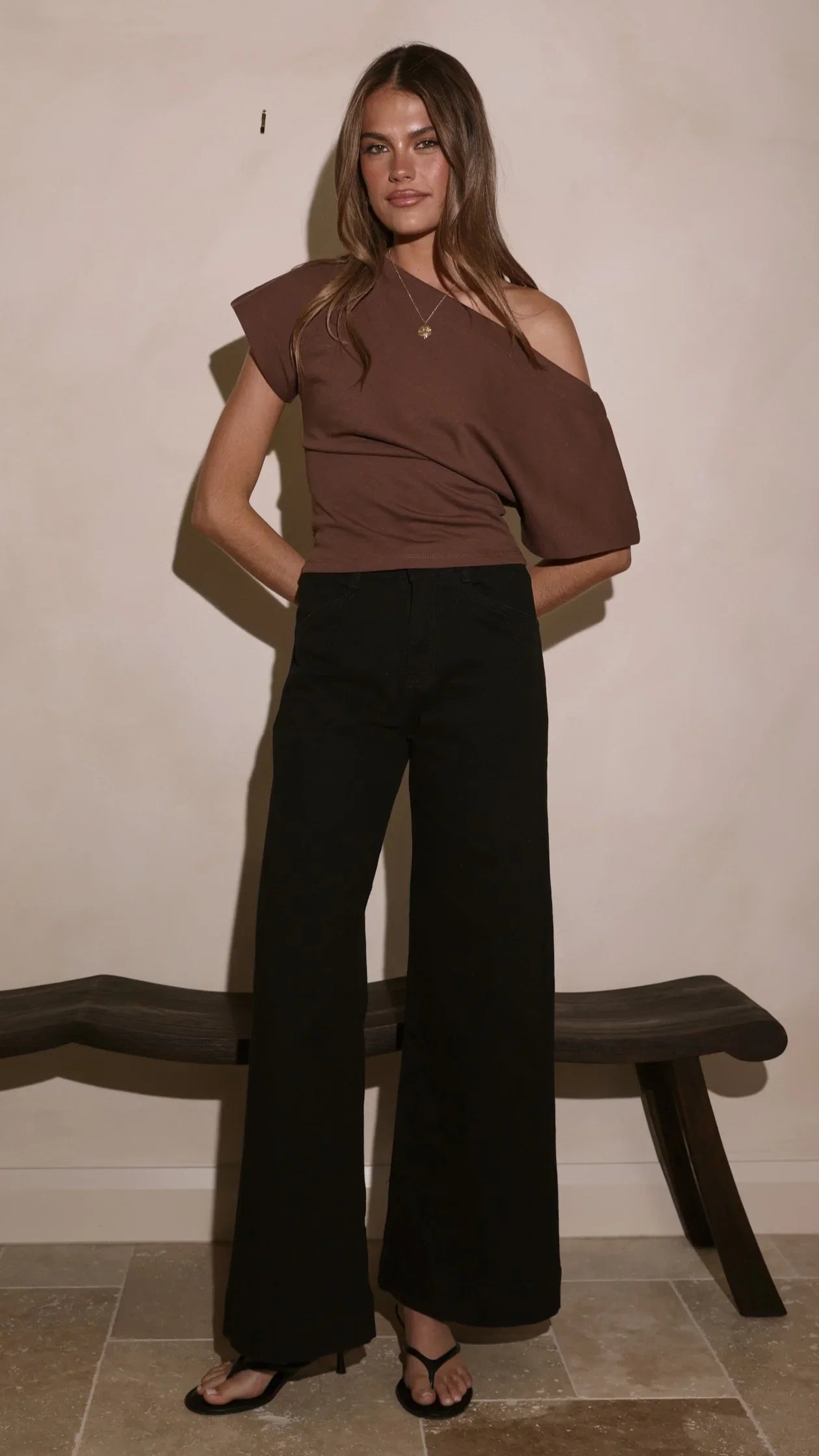 Zandra Wide Leg Jeans Black