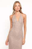 Riley Halter Maxi Dress Taupe