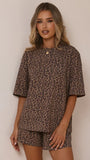 Bobby Crew Neck Tee Leopard Print