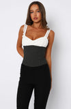 Angel Wings Bustier Ivory Polka Dot