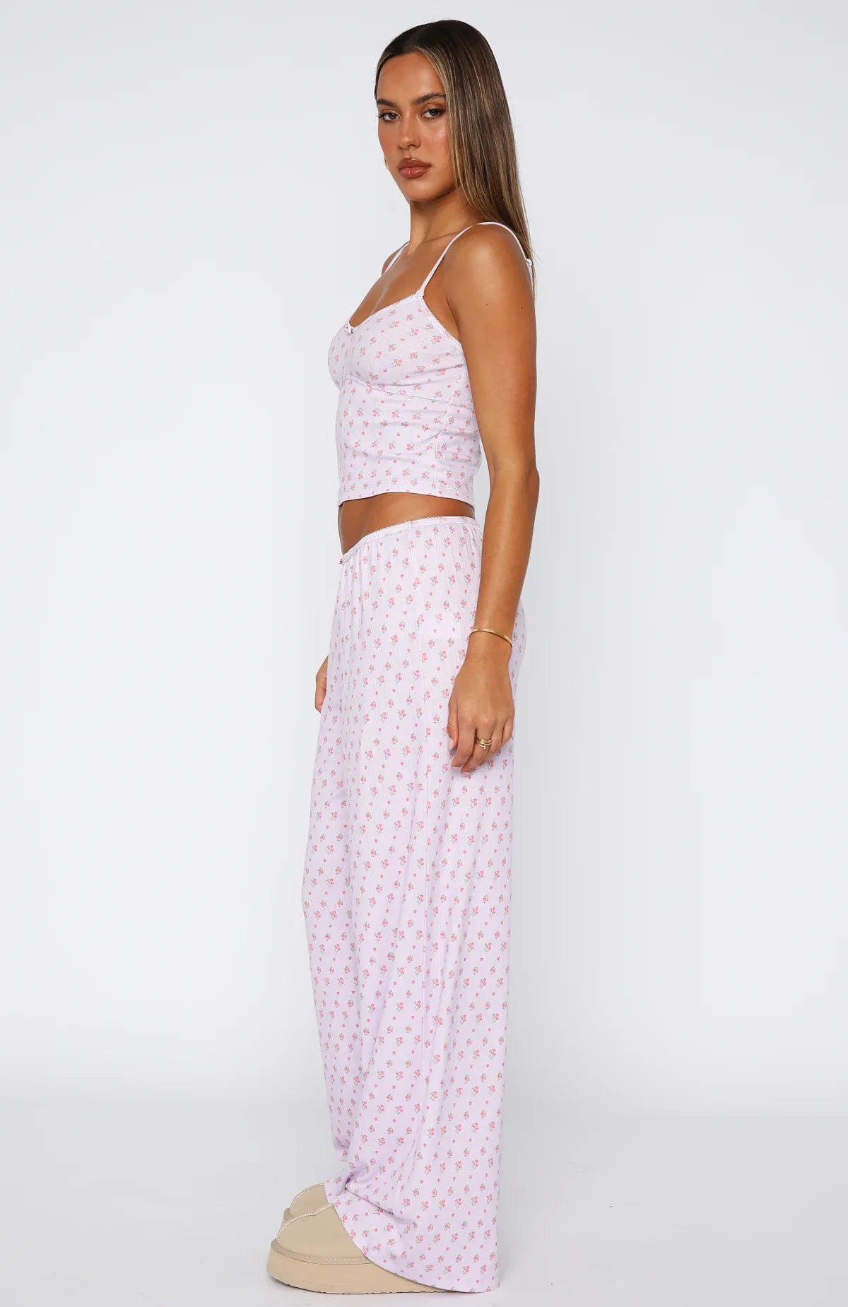 Snuggle Season Pyjama Pants Purple Floral