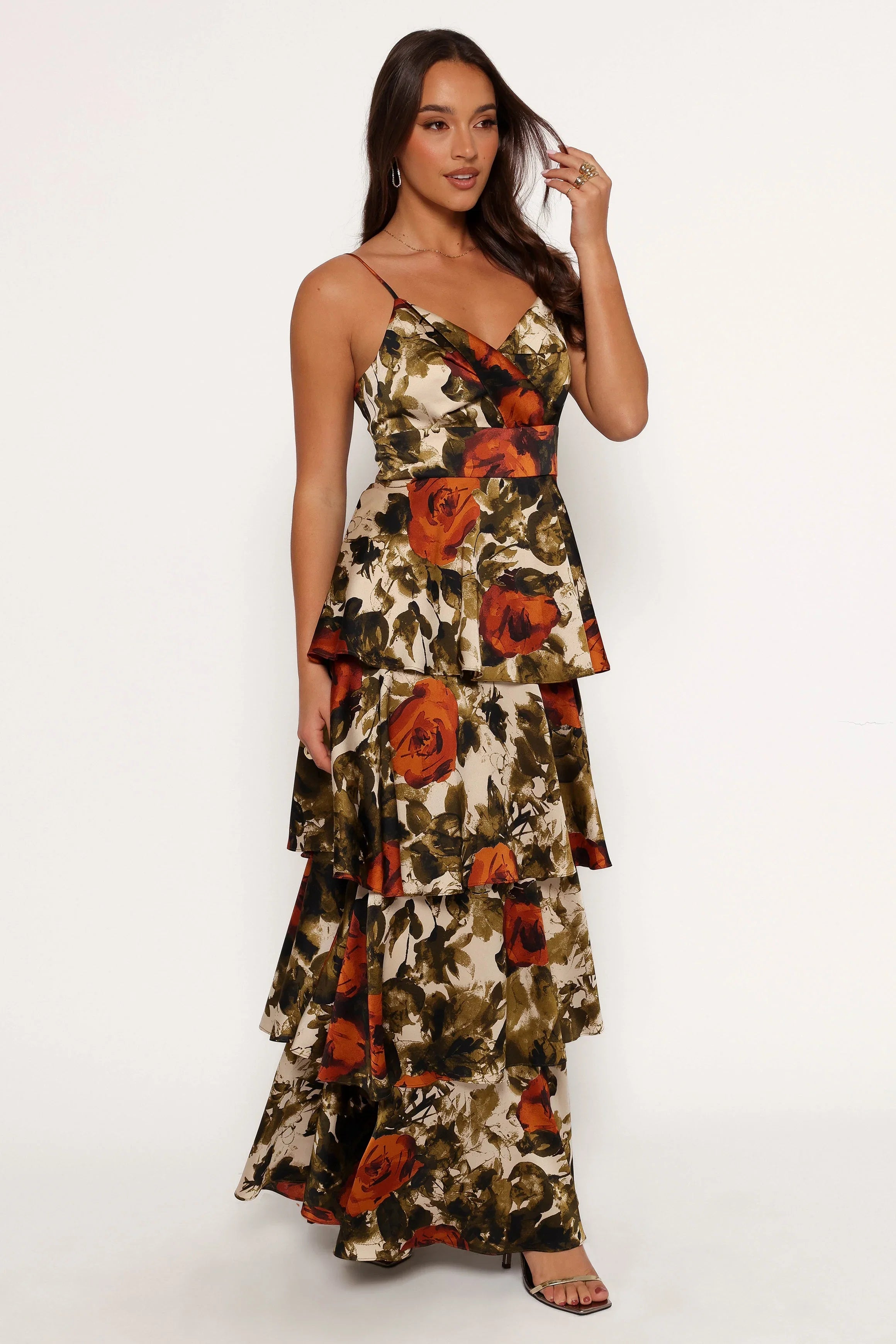 Benny Maxi Dress Rust Olive
