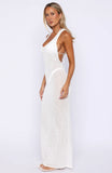 Tropic Waters Knit Maxi Dress White