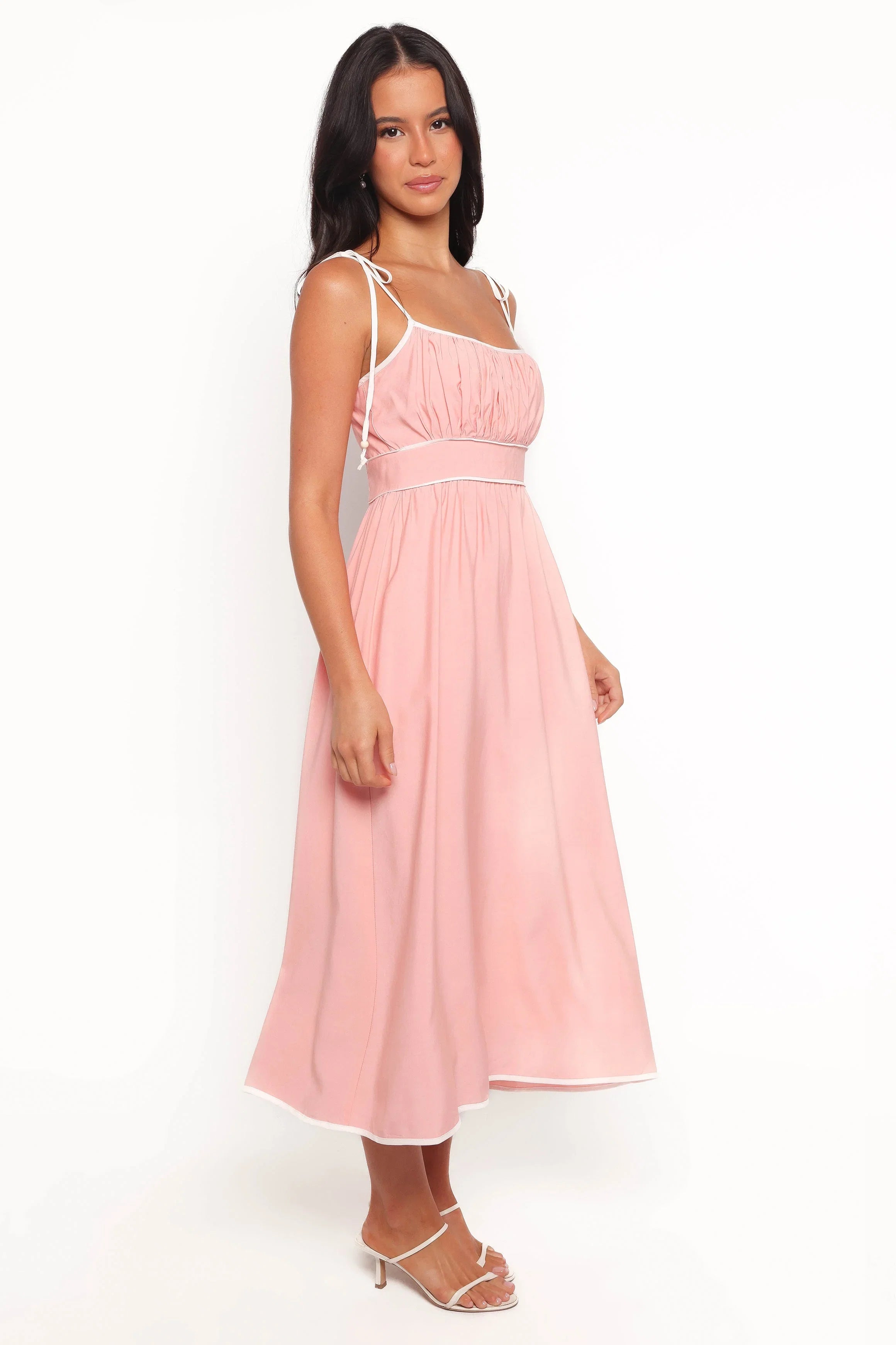 Henley Midi Dress Pink