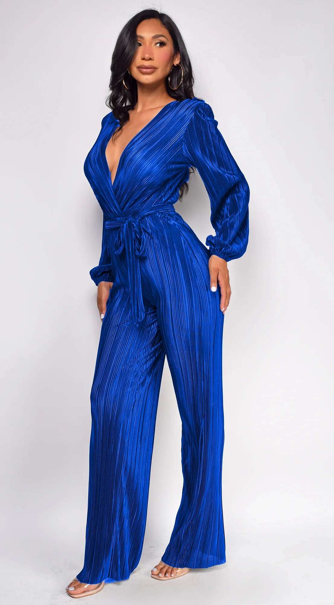 Juna Surplice Jumpsuit Royal Blue