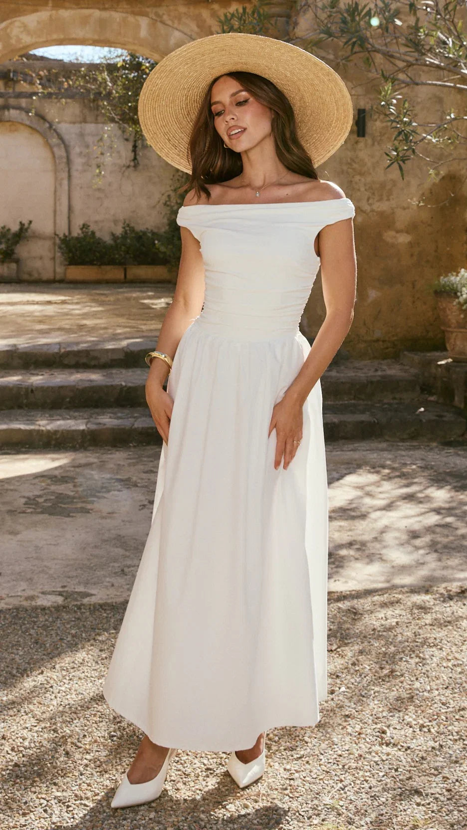 Immy Midi Dress White