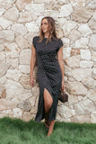 Lisbeth Midi Dress Black Polka Dot