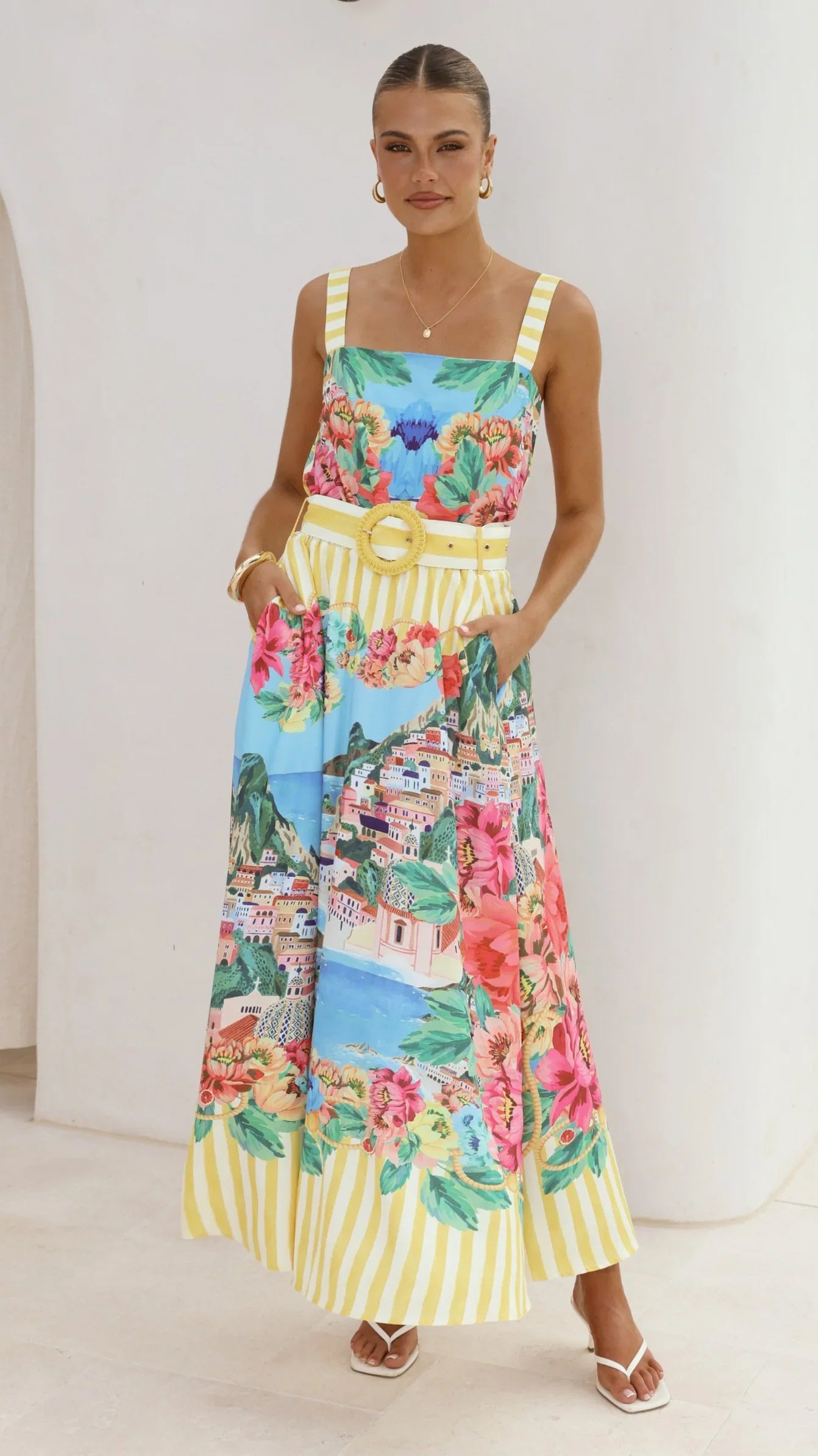 Kancy Maxi Skirt Positano Lemon