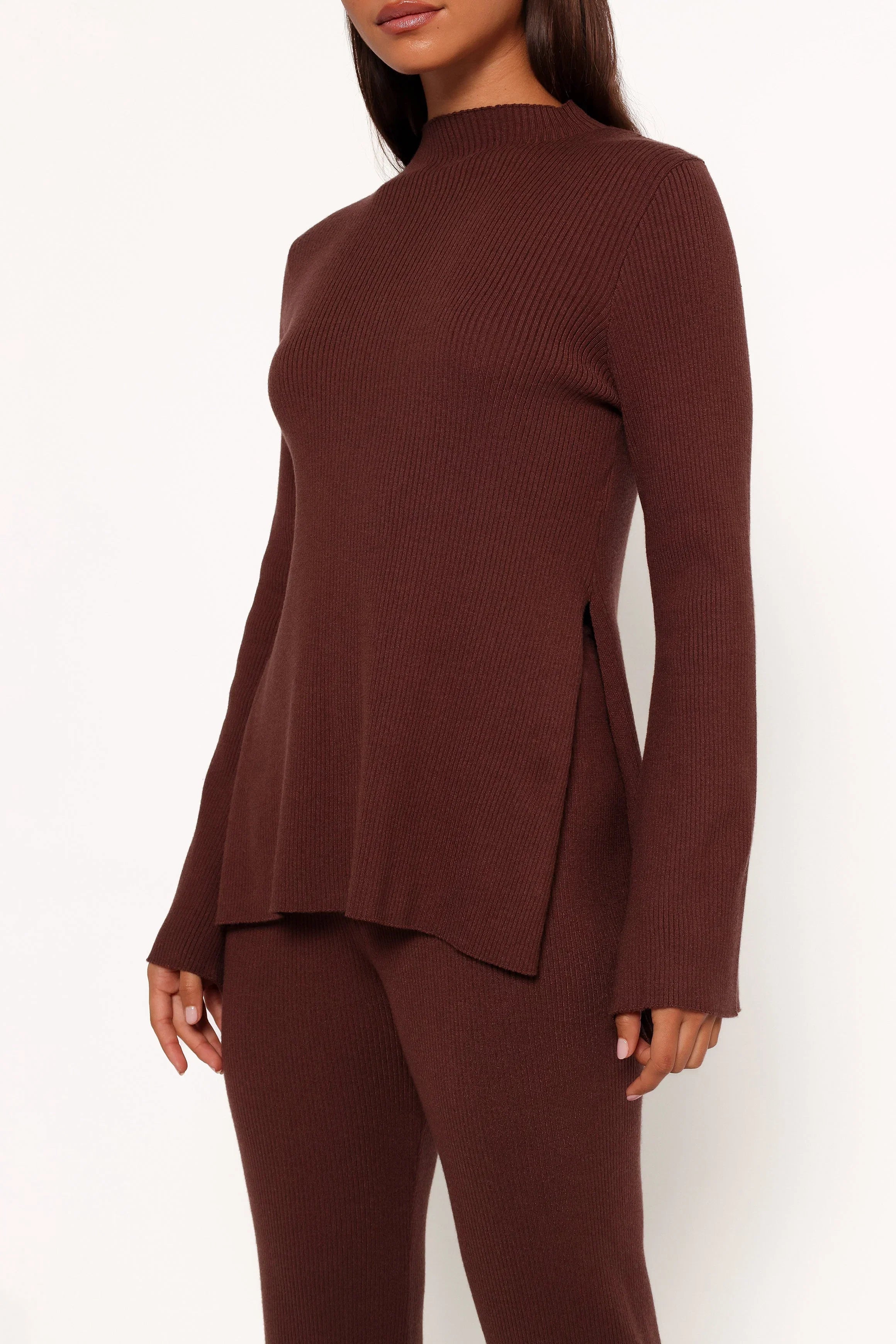 Adrienne Knit Top Chocolate