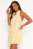 Cassandra Ruffle Mini Dress Butter Yellow