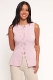 Milani Bow Knitted Top Light Pink