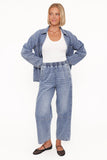Sophie Cropped Barrel Jean Medium Wash
