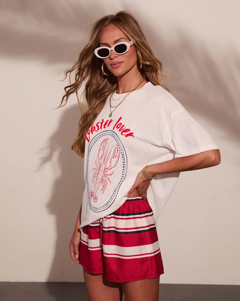 Lobster Lover Graphic Cotton Short Sleeve Tee
