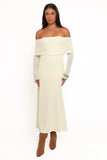 Wilma Off Shoulder Dress Butter Yellow