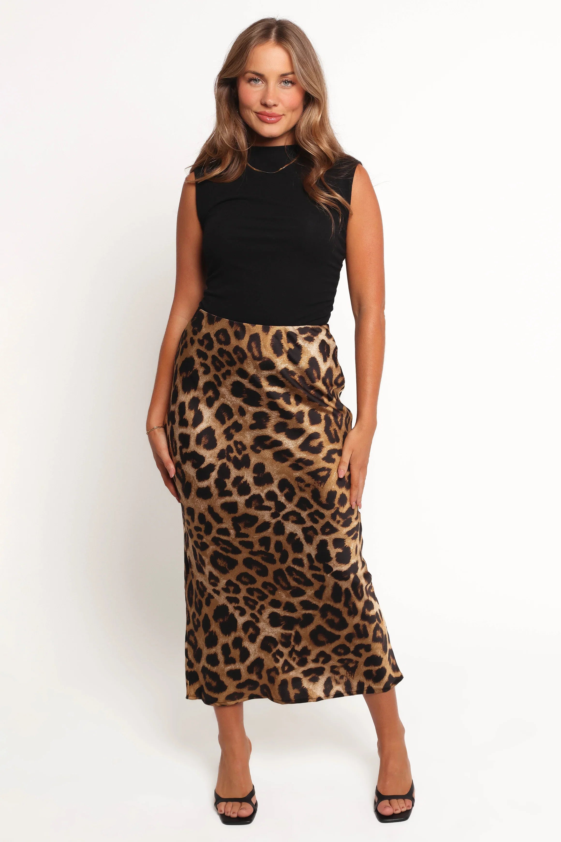 Kaia Midi Skirt Leopard