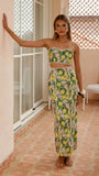Nova Crop Top Lemon Print