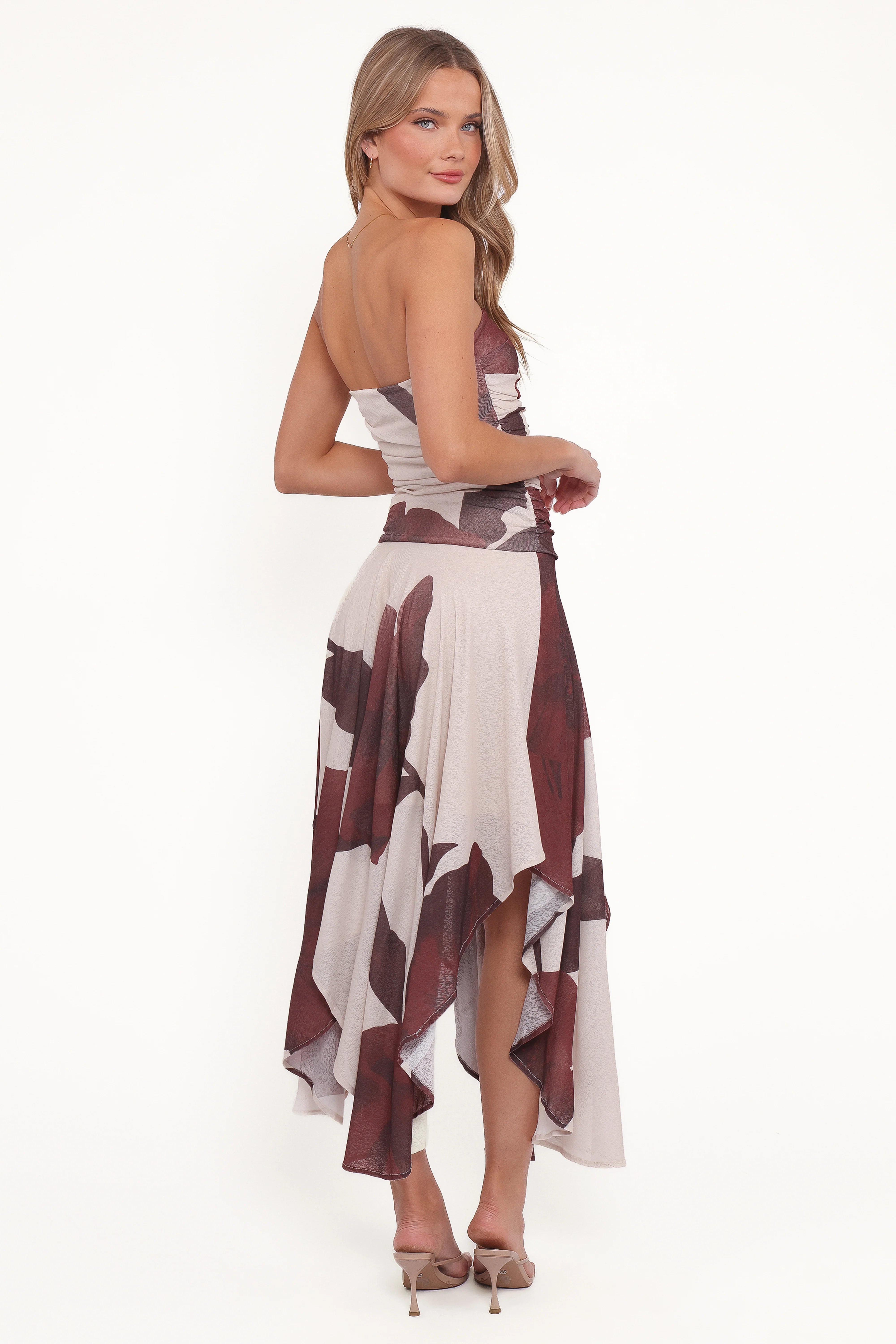 Doreen Midi Dress Brown Floral