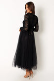 Pilla Long Sleeve Midi Dress Black
