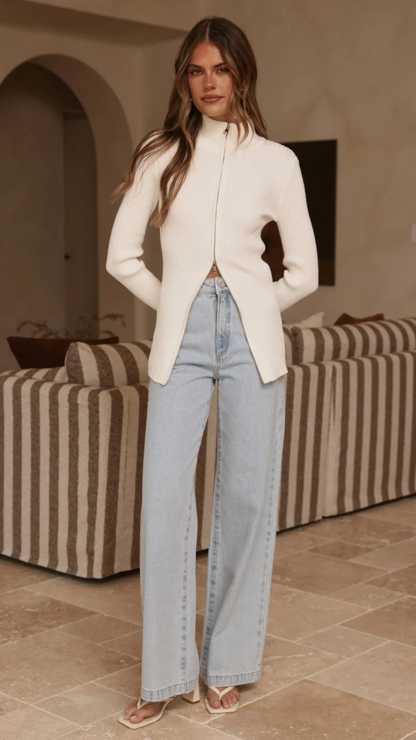 Cleo Long Sleeve Top White