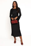 Kalyssa Long Sleeve Maxi Dress Black
