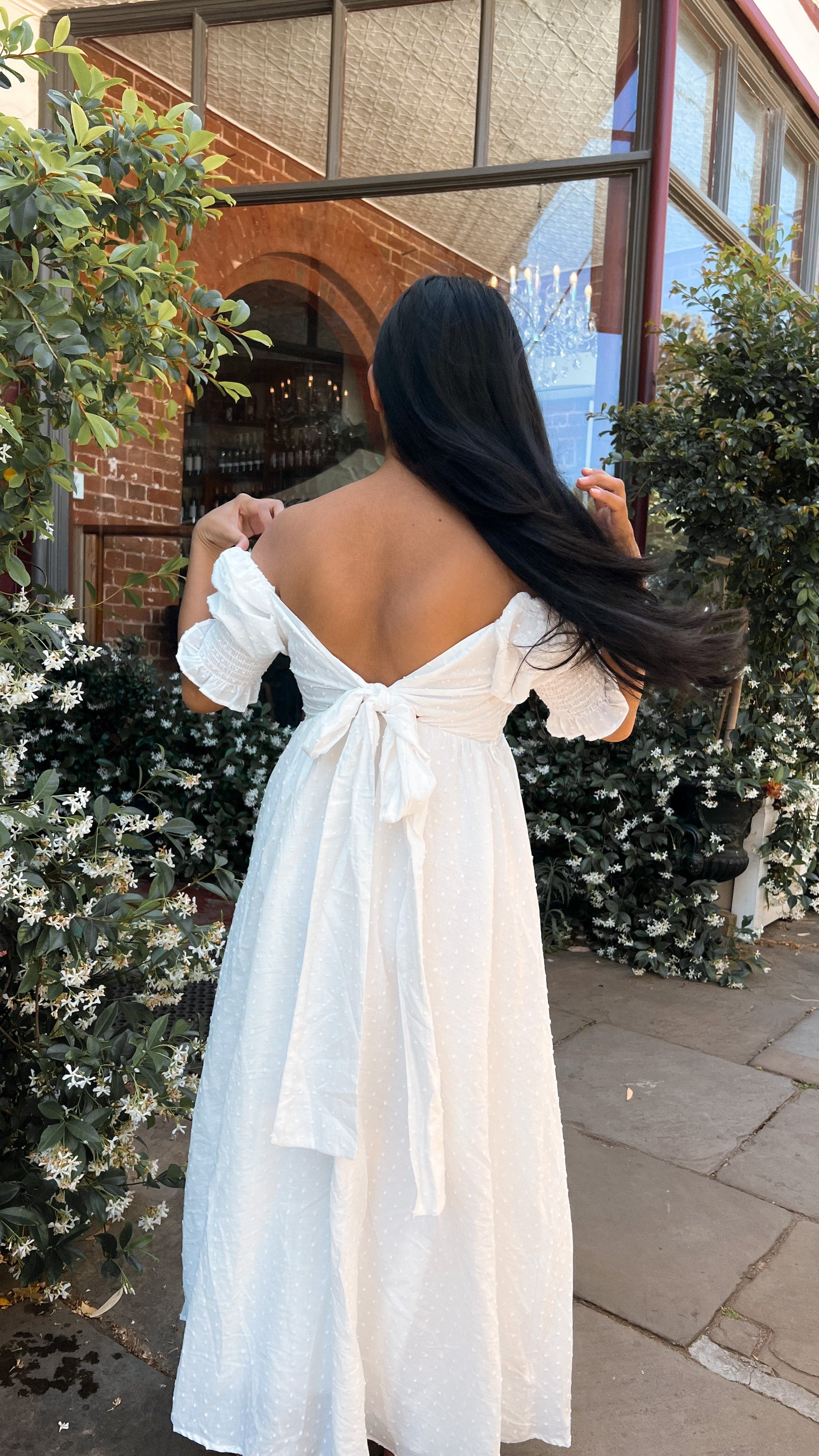 Cierra Midi Dress White