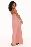 Soph Strapless Maxi Dress Pink Stripe