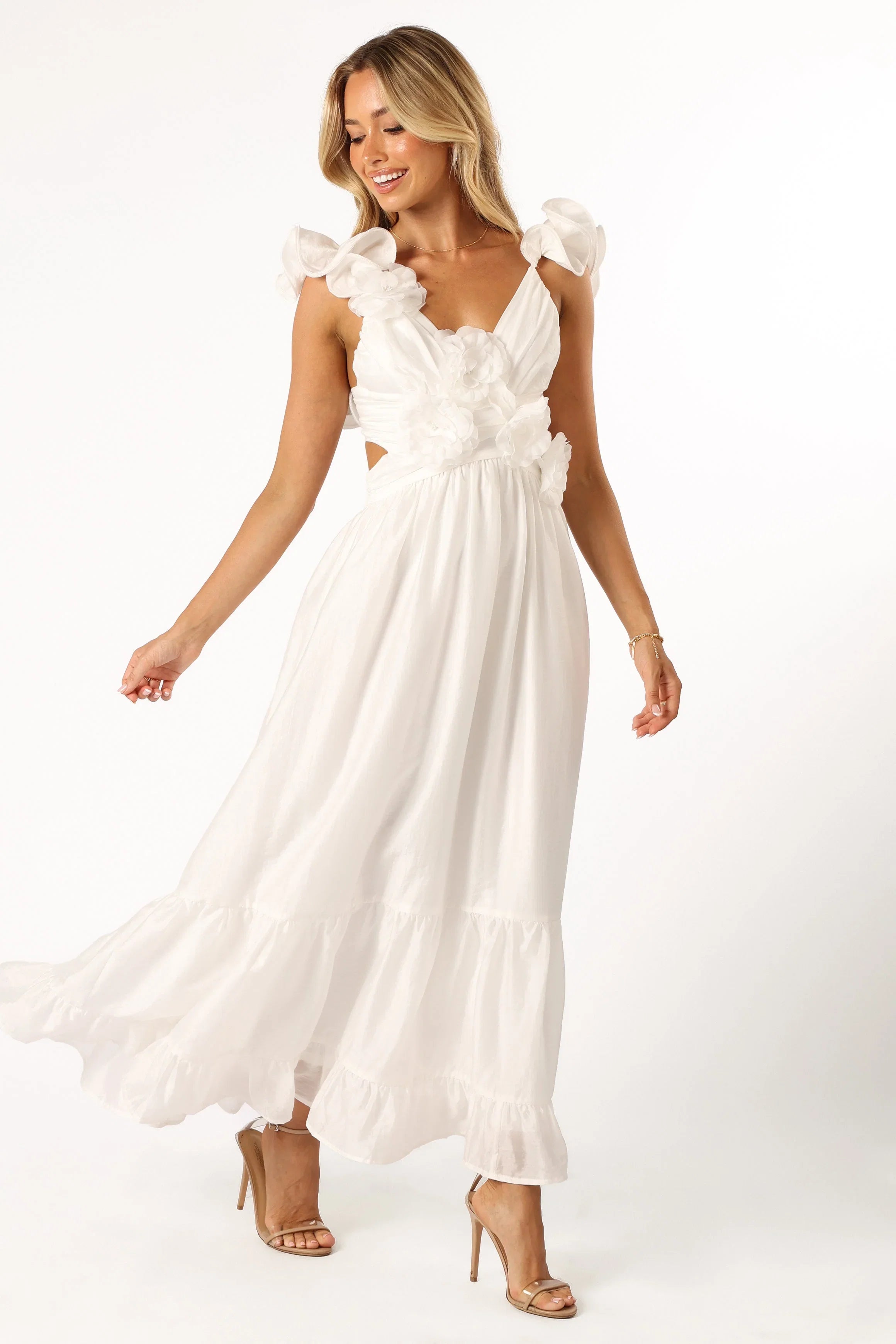 Josey Midi Dress White