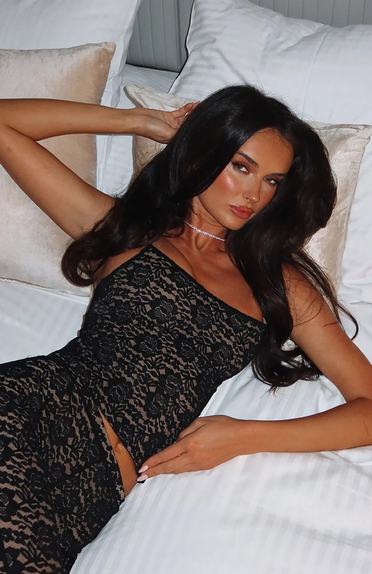Vibe With Me Lace Top Black