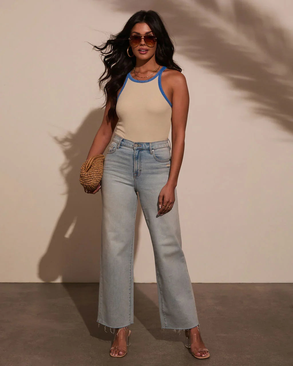Lelah Ribbed Contrast Top