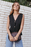 Everlee Knit Vest Top Black