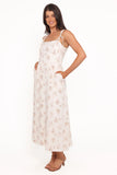 Clarissa Midi Dress White Floral