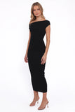 Spencer Off Shoulder Midi Dress Black
