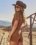 Annina Corduroy Zip Up Romper