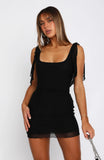 Dont Tell Me Now Mini Dress Black
