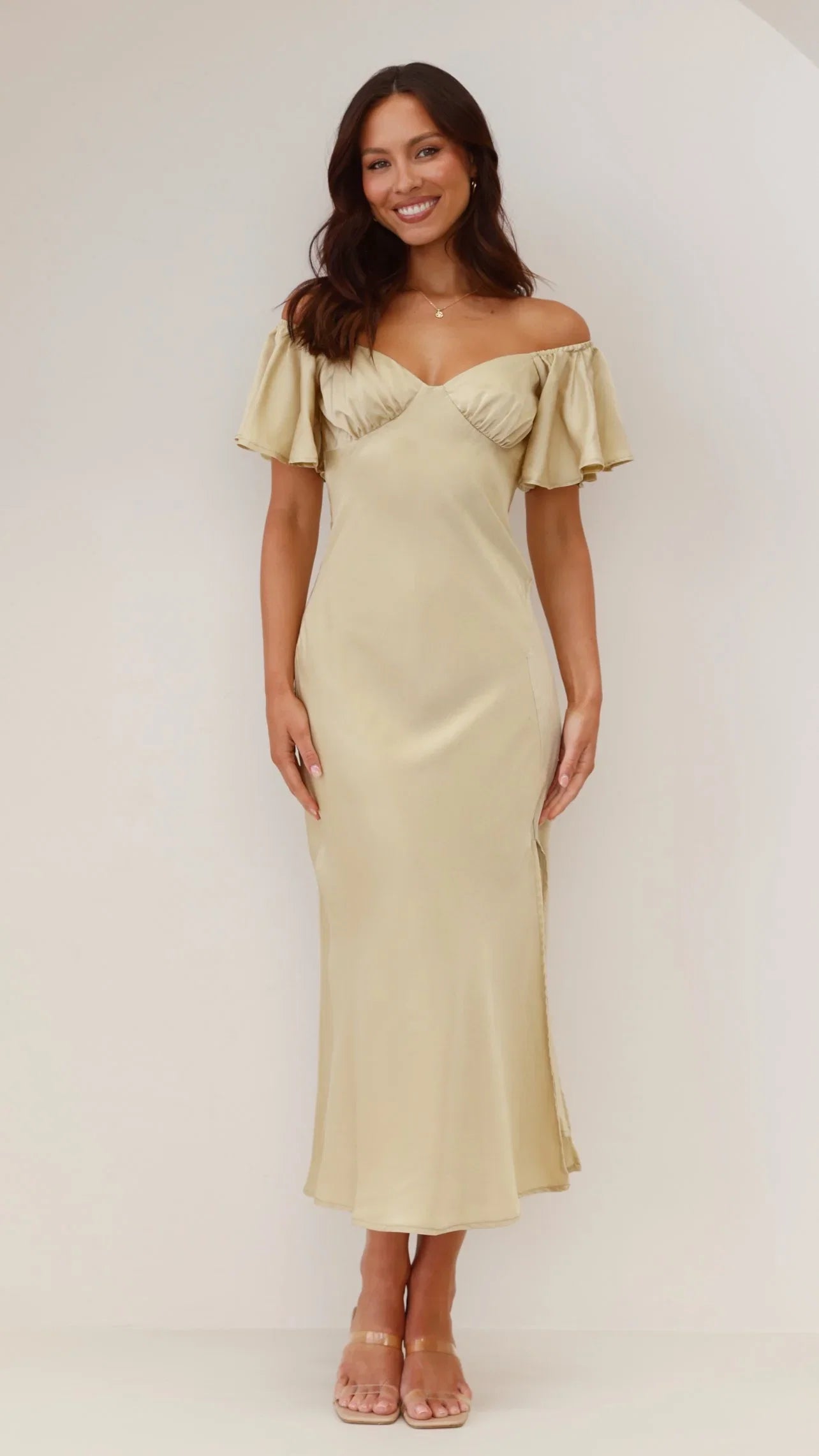 Louisa Midi Dress Olive