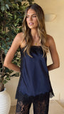 Tiarni Lace Trim Top Ink